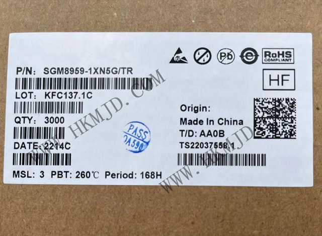 出售SGM8959-1XN5G 單 SGM8959-1 低VOS、低噪聲、高精度零漂移運(yùn)算放大器