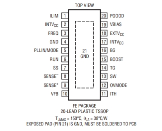 LINEAR(凌特) LTC3769EFE 60V、低 IQ、同步升壓型轉(zhuǎn)換器控制器