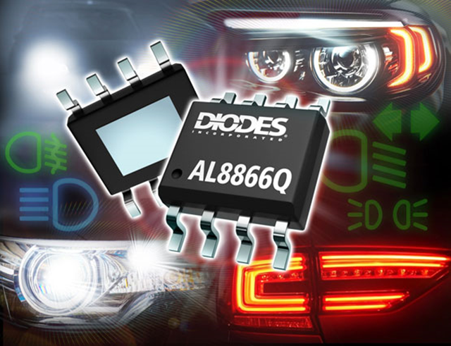 Diodes宣布推出AL8866Q LED 驅(qū)動(dòng)器，擴(kuò)大符合汽車(chē)標(biāo)準(zhǔn)的產(chǎn)品組合。